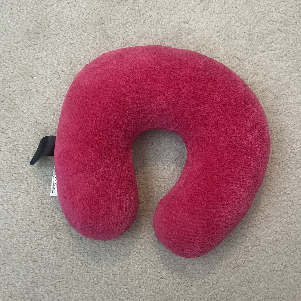 Pink Travel Neck Kids Pillow U-Shape Cushion Support Wolf Manufacturing 11"x12”